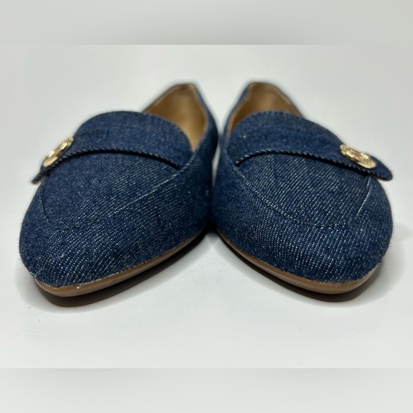 Talbots Pointy Toe Blue Denim Loafer Casual Ballet Size 6.5 - Picture 8 of 14